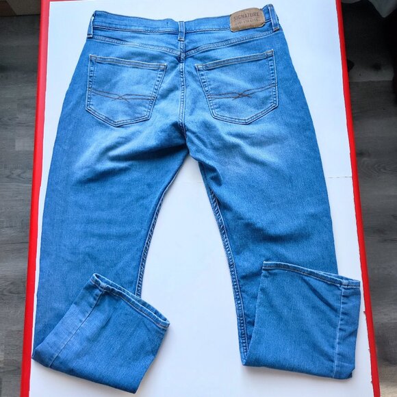 Signature by Levi Strauss jeans men's size W34/L30 denim blue slim straight - Picture 3 of 16